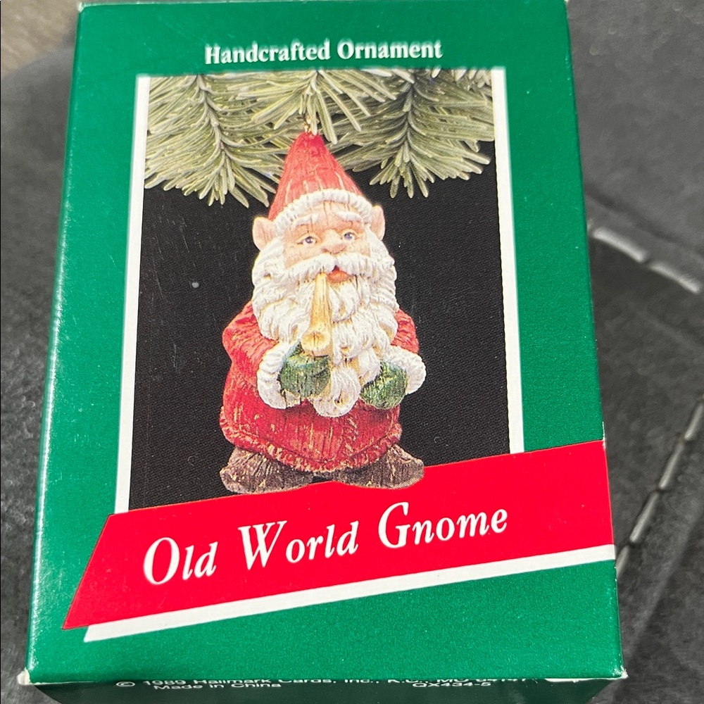 Hallmark Old World Gnome Ornament - Red and White 1989